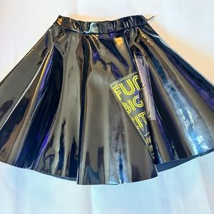 Girls faux lined leather skirt 6/8